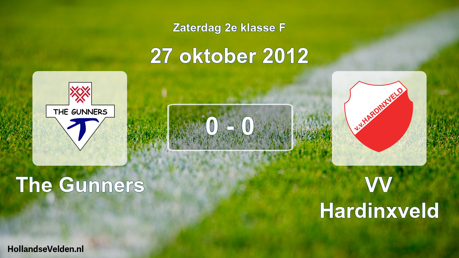 Total number of matches played: The Gunners - VV Hardinxveld 0 - 0 (27 October 2012)