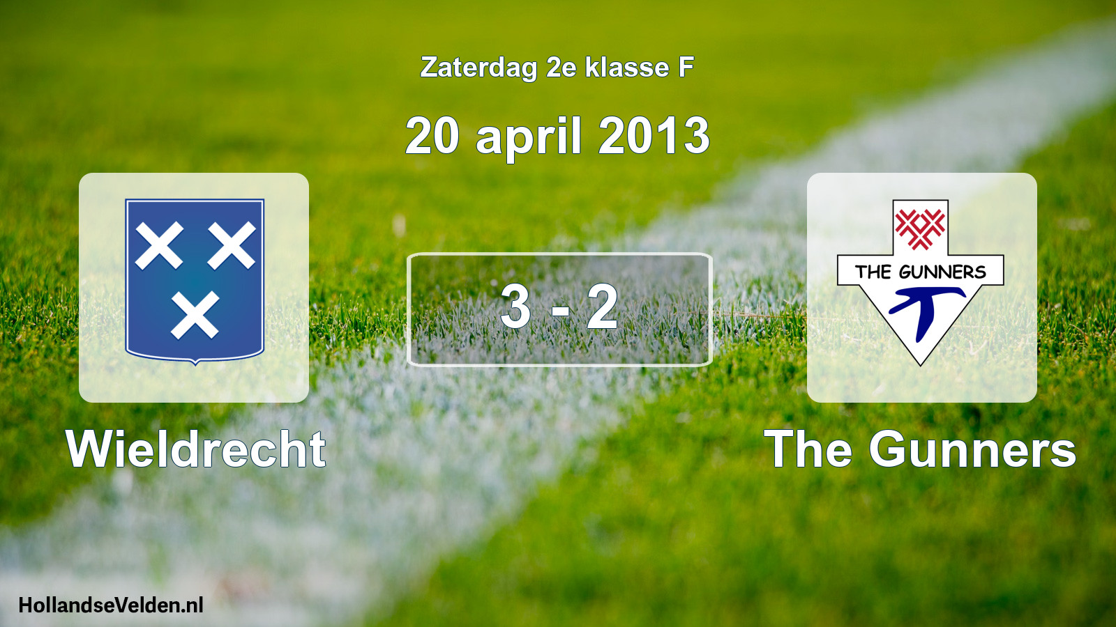 Total number of matches played: Wieldrecht - The Gunners 3 - 2 (20 April 2013)