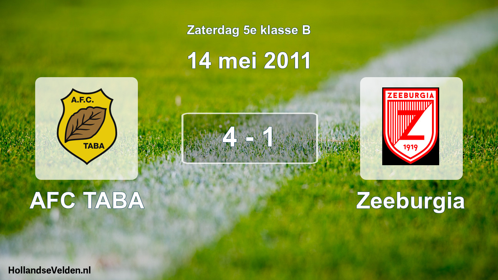 Total number of matches played: AFC TABA - Zeeburgia 4 - 1 (14 May 2011)
