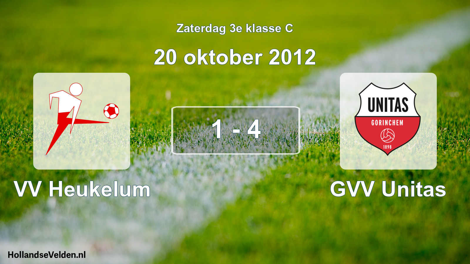 Total number of matches played: VV Heukelum - GVV Unitas 1 - 4 (20 October 2012)