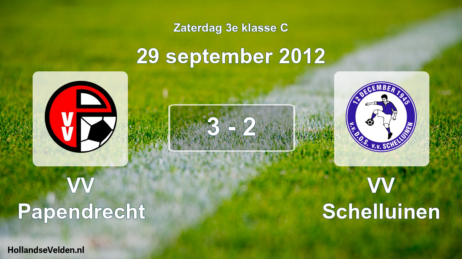 Total number of matches played: VV Papendrecht - VV Schelluinen 3 - 2 (29 September 2012)