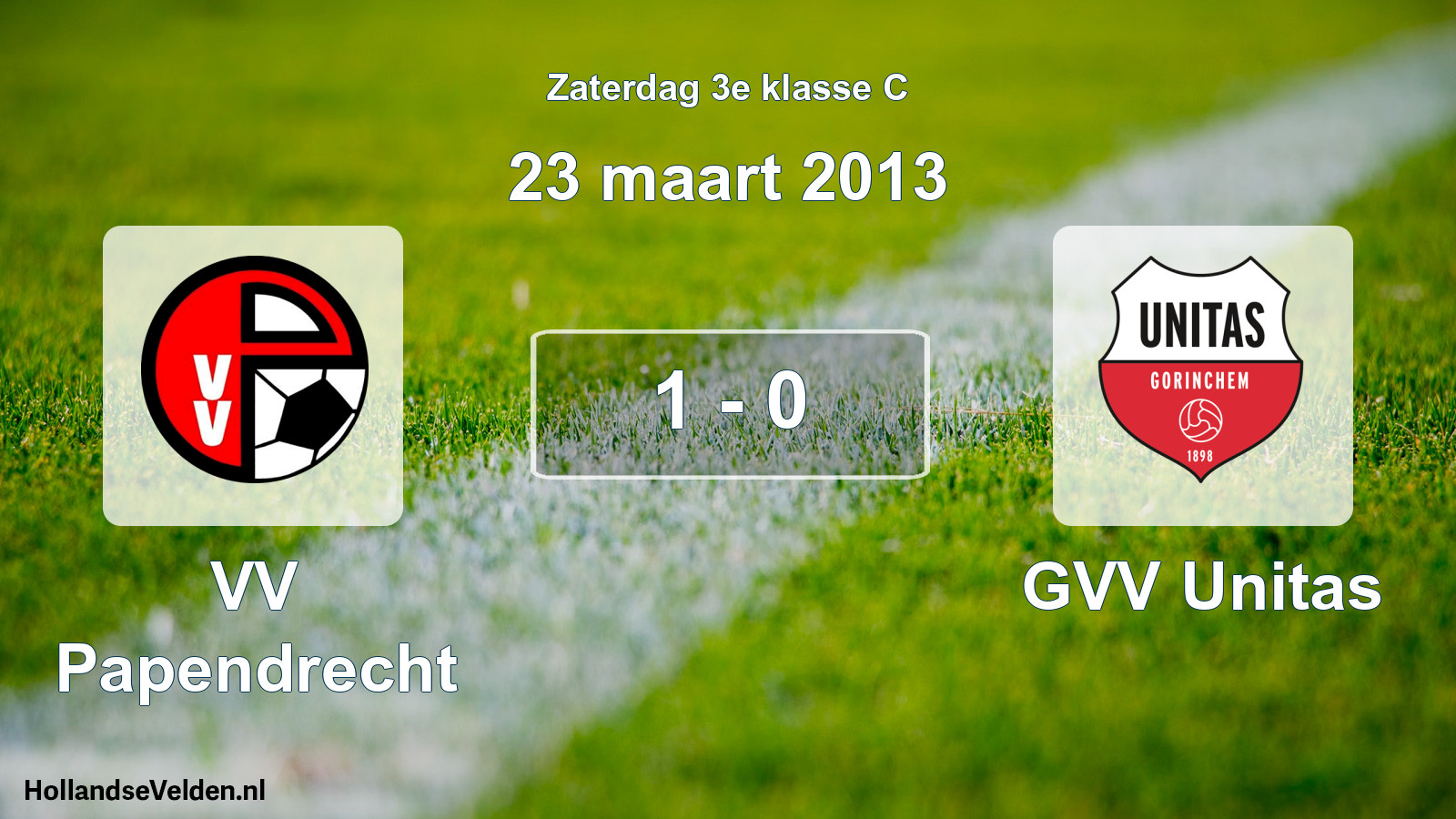 Total number of matches played: VV Papendrecht - GVV Unitas 1 - 0 (23 March 2013)