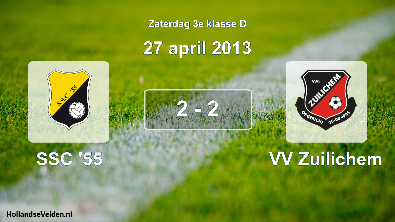 Total number of matches played: SSC '55 - VV Zuilichem 2 - 2 (27 April 2013)