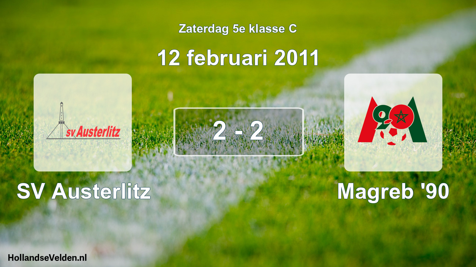 Total number of matches played: SV Austerlitz - Magreb '90 2 - 2 (12 February 2011)