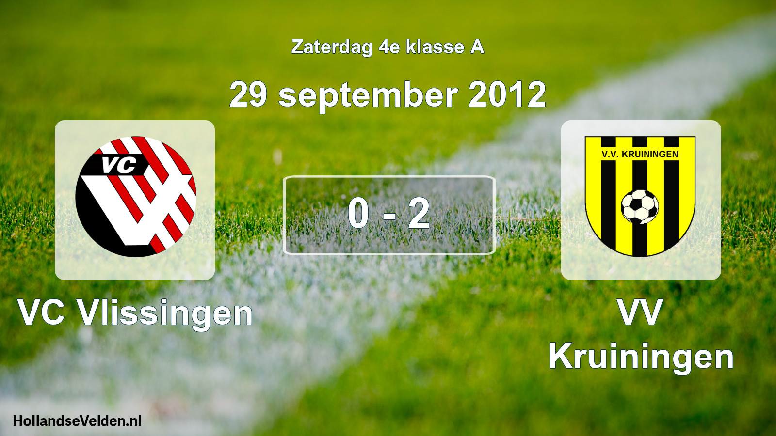 Total number of matches played: VC Vlissingen - VV Kruiningen 0 - 2 (29 September 2012)