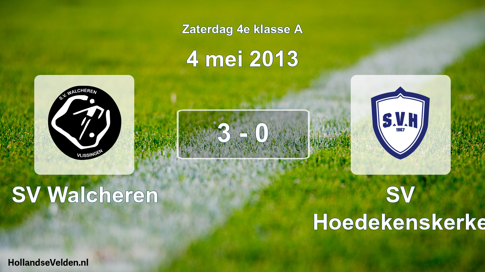 Total number of matches played: SV Walcheren - SV Hoedekenskerke 3 - 0 (4 May 2013)