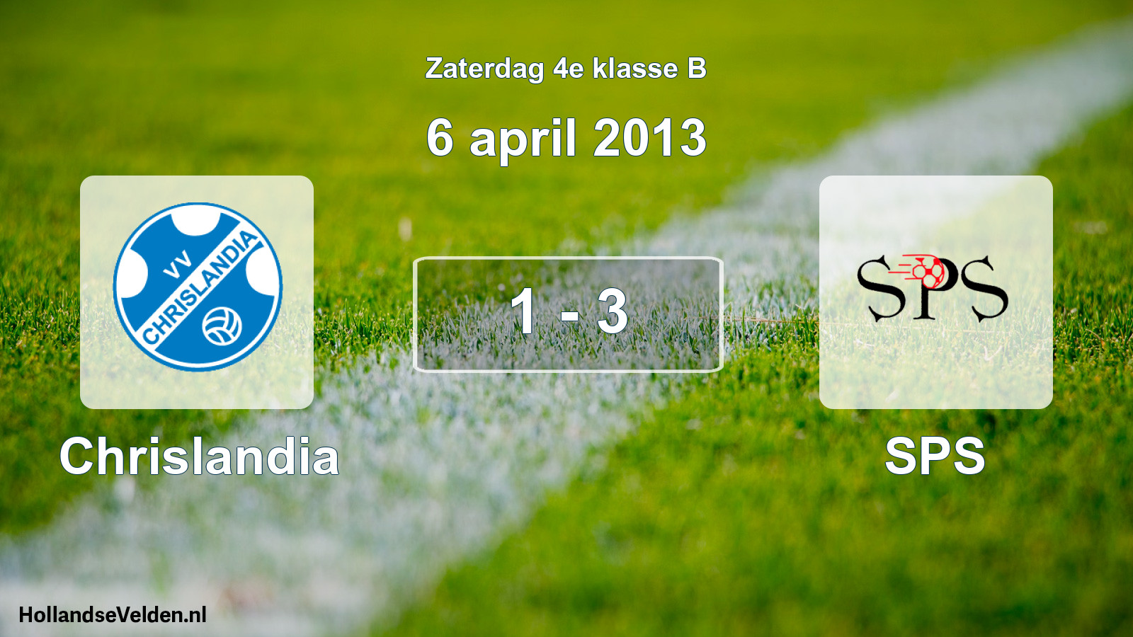 Total number of matches played: Chrislandia - SPS 1 - 3 (6 April 2013)