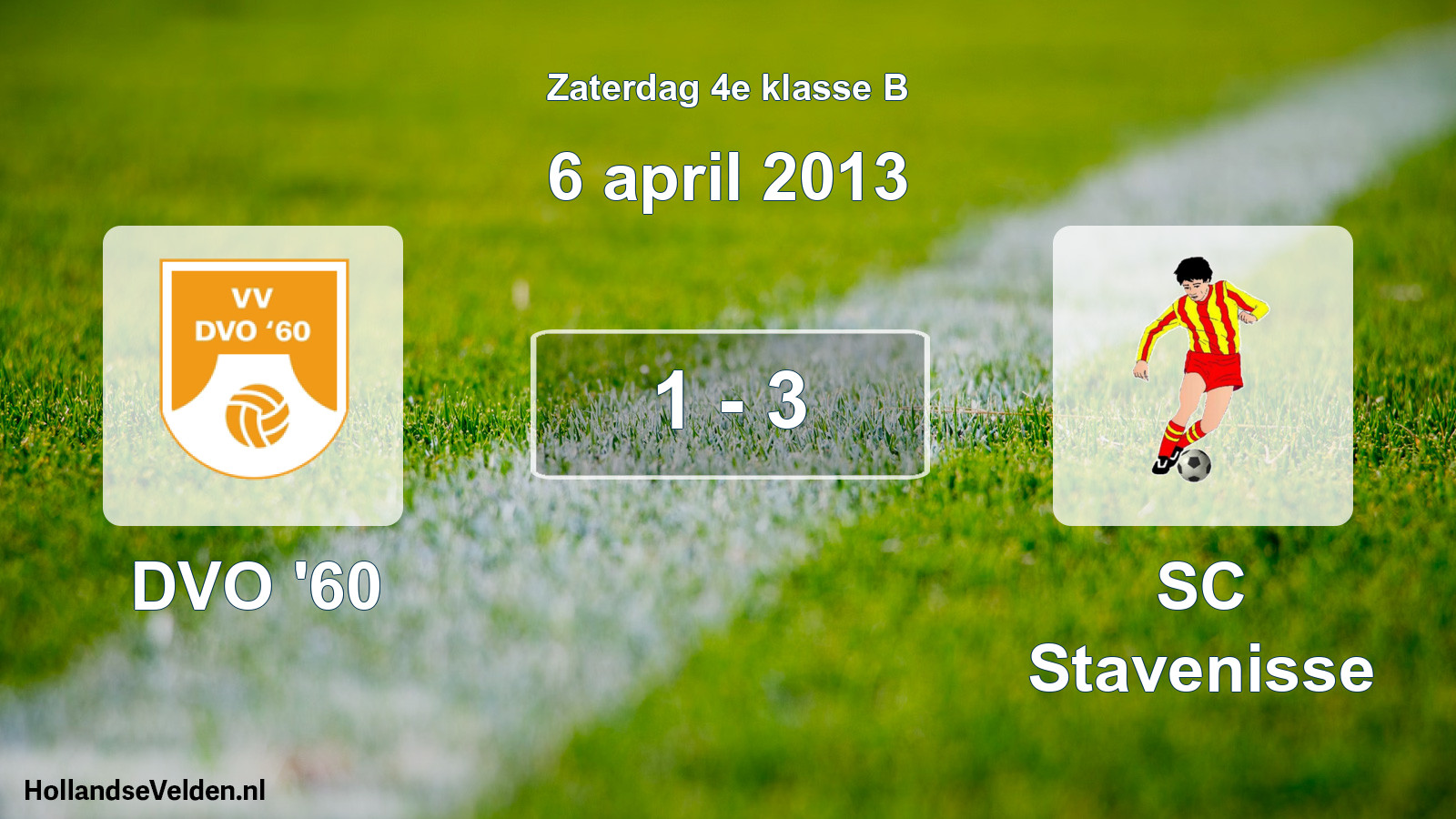 Total number of matches played: DVO '60 - SC Stavenisse 1 - 3 (6 April 2013)