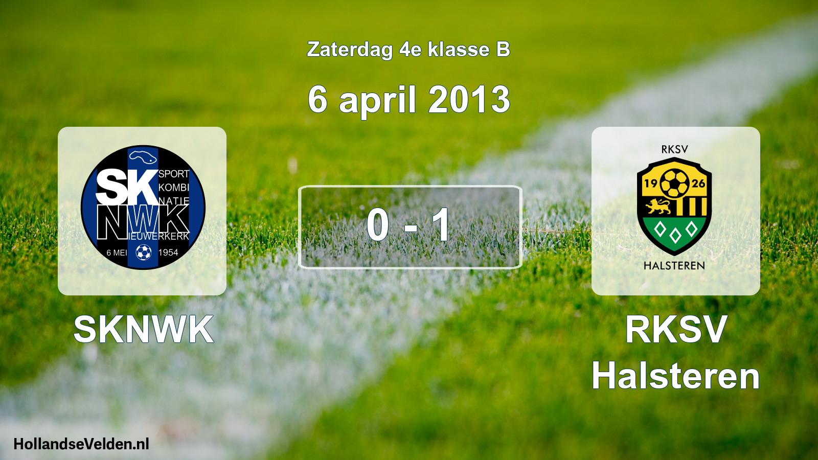 Total number of matches played: SKNWK - RKSV Halsteren 0 - 1 (6 April 2013)
