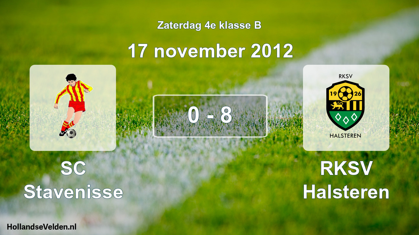Total number of matches played: SC Stavenisse - RKSV Halsteren 0 - 8 (17 November 2012)