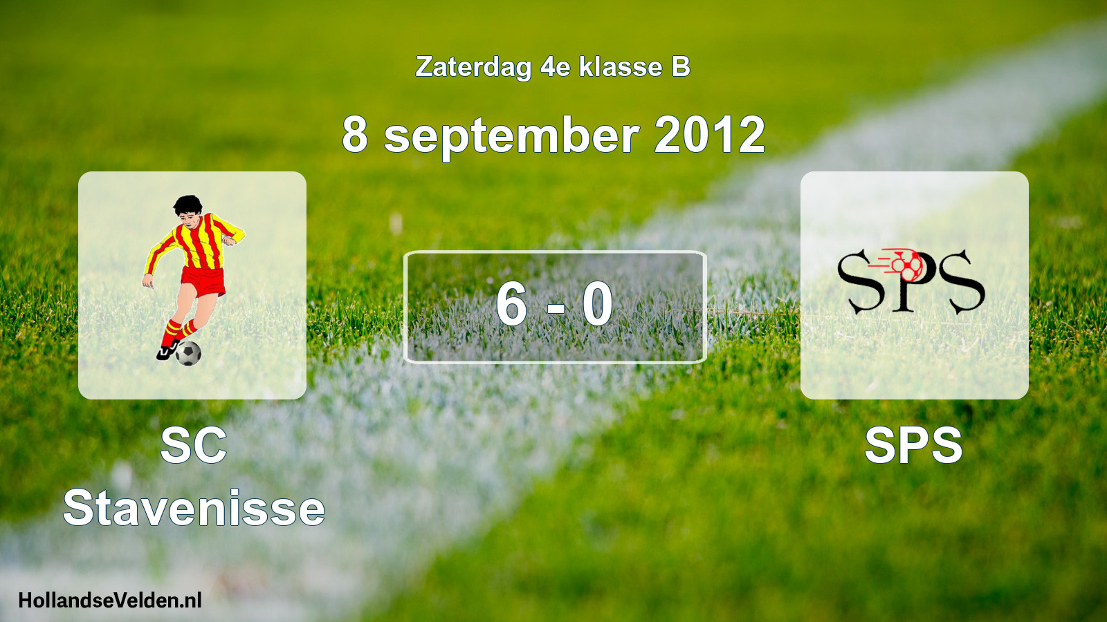Total number of matches played: SC Stavenisse - SPS 6 - 0 (8 September 2012)