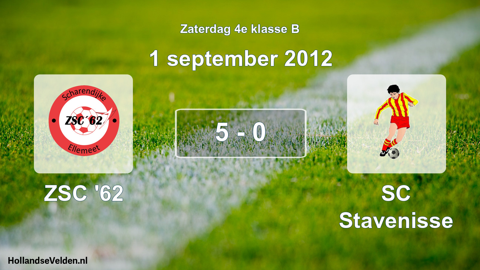 Total number of matches played: ZSC '62 - SC Stavenisse 5 - 0 (1 September 2012)