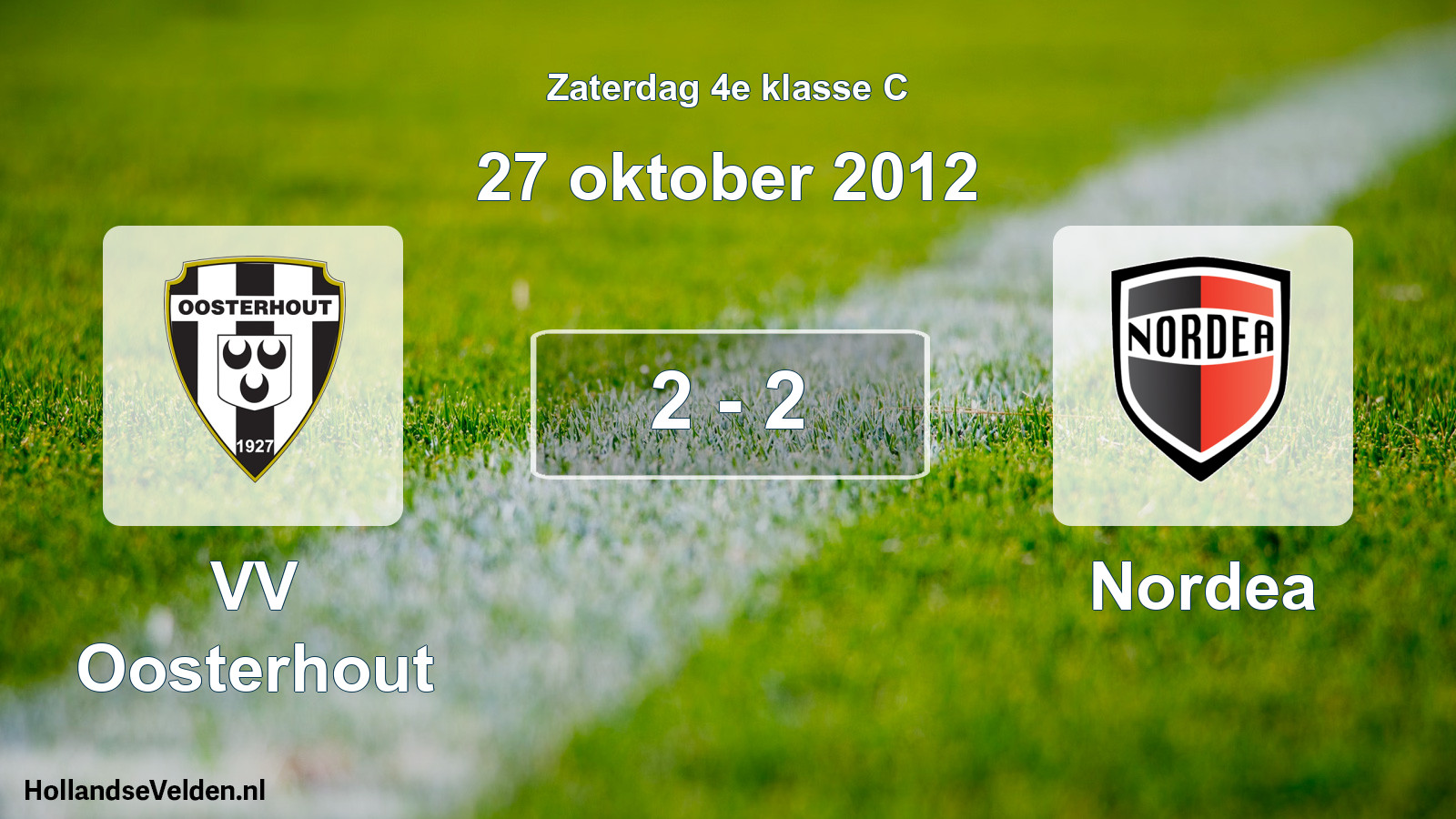 Total number of matches played: VV Oosterhout - Nordea 2 - 2 (27 October 2012)