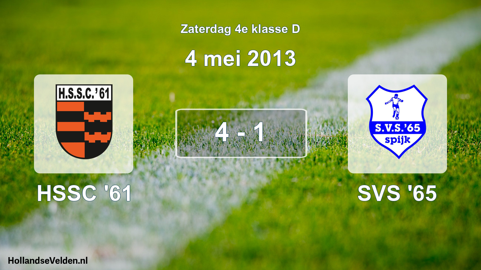 Total number of matches played: HSSC '61 - SVS '65 4 - 1 (4 May 2013)