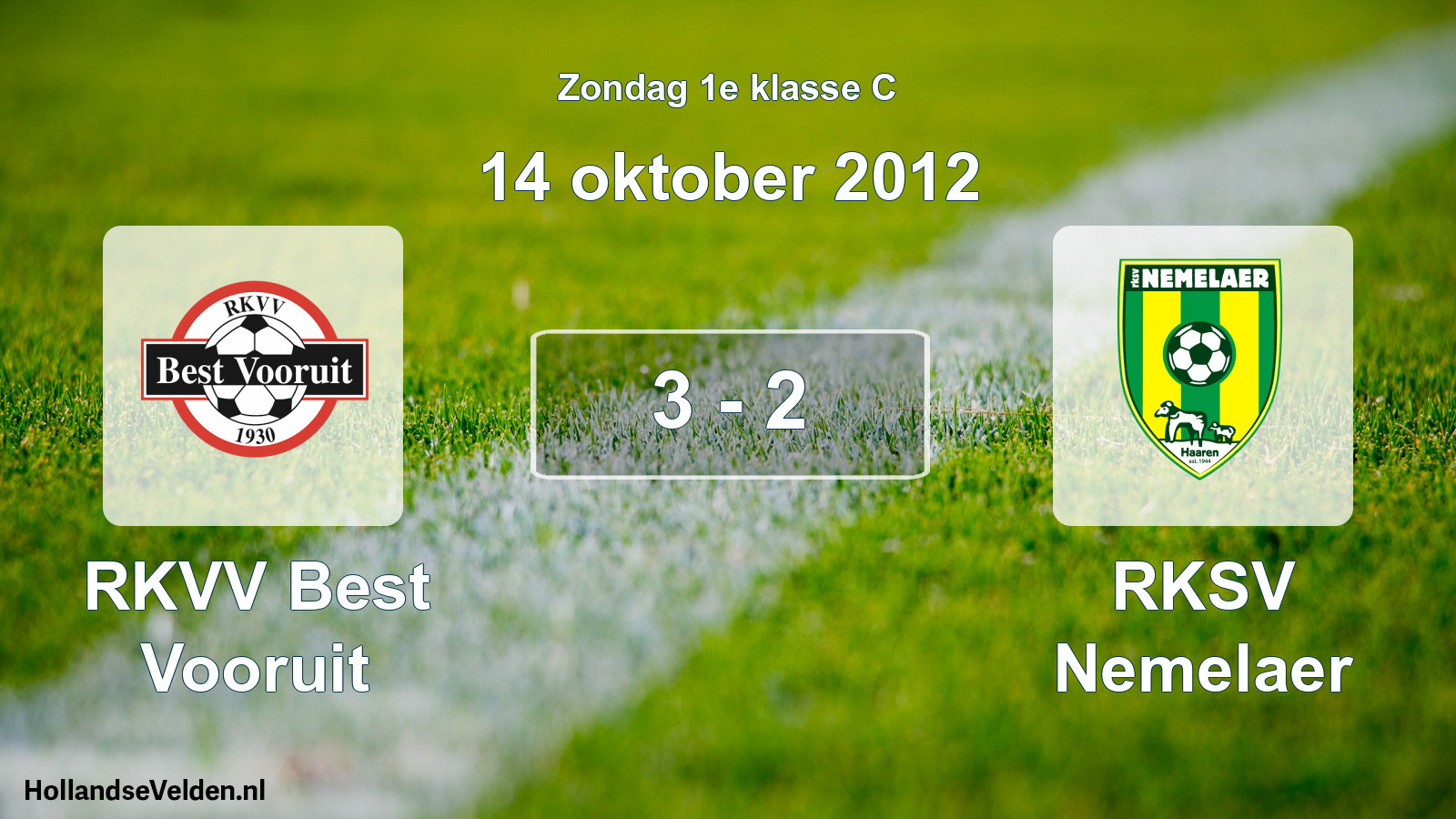 Total number of matches played: RKVV Best Vooruit - RKSV Nemelaer 3 - 2 (14 October 2012)