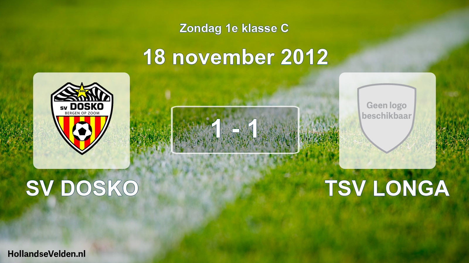 Total number of matches played: SV DOSKO - TSV LONGA 1 - 1 (18 November 2012)