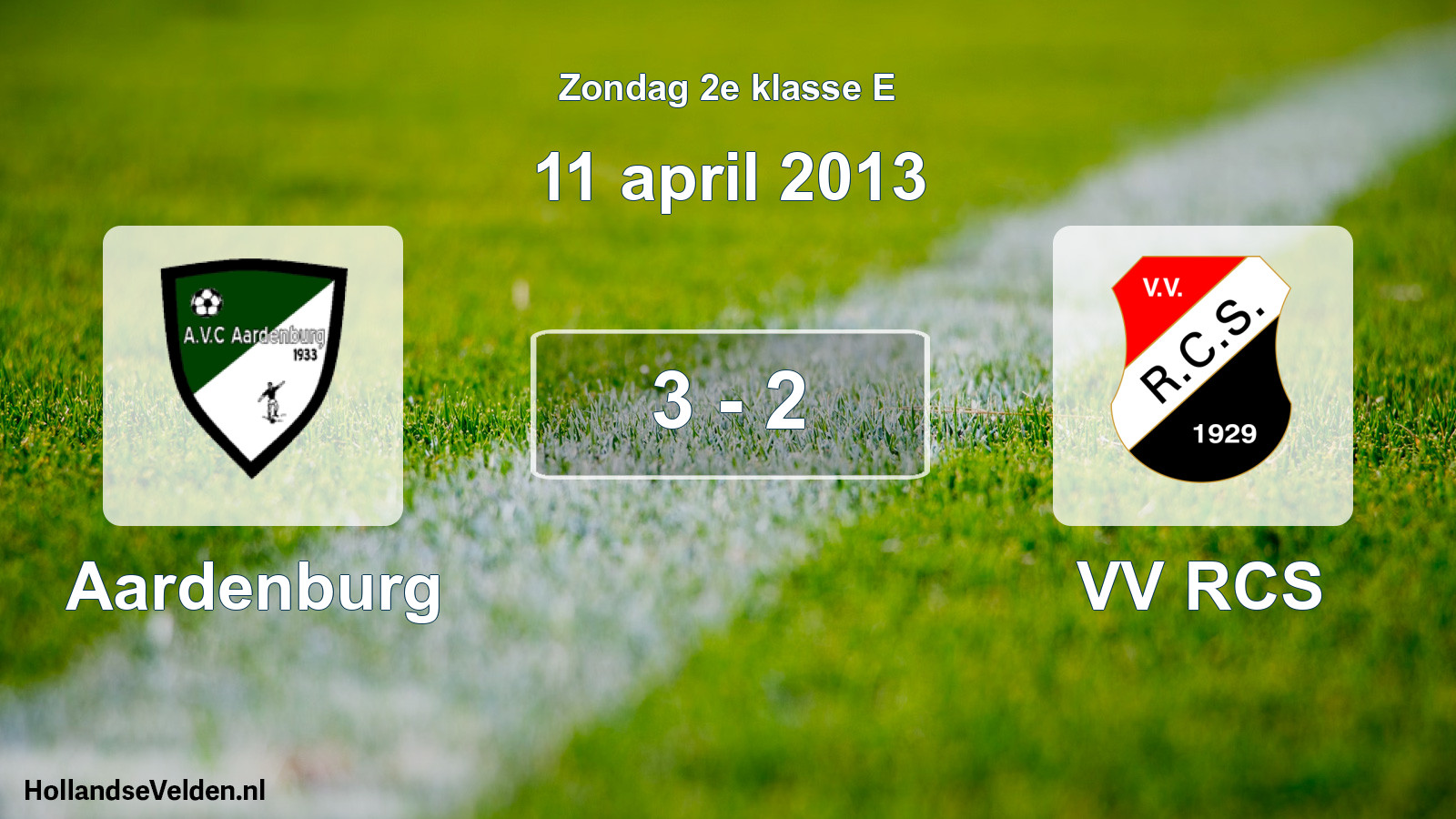 Total number of matches played: Aardenburg - VV RCS 3 - 2 (11 April 2013)