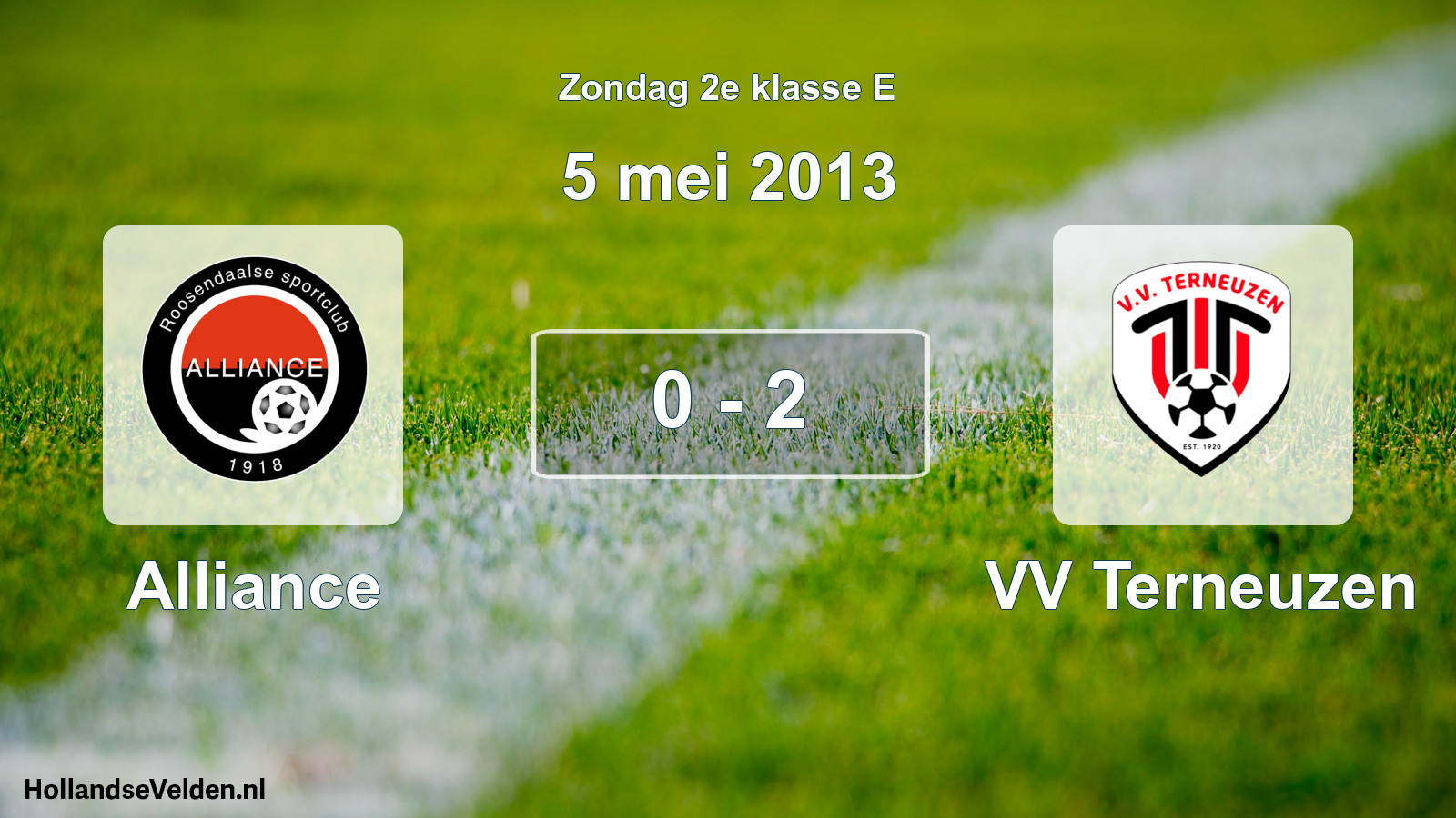 Total number of matches played: Alliance - VV Terneuzen 0 - 2 (5 May 2013)