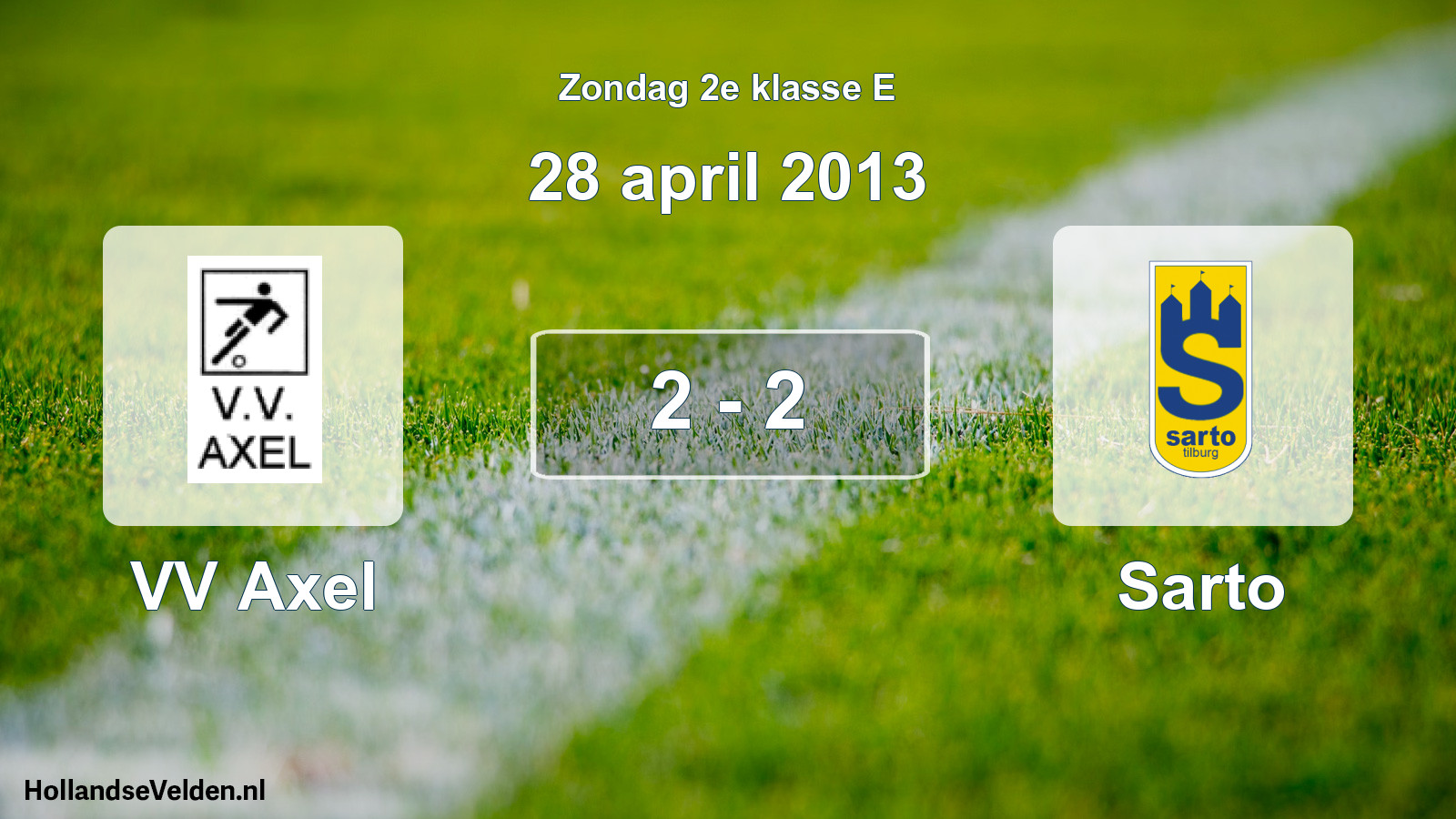 Total number of matches played: VV Axel - Sarto 2 - 2 (28 April 2013)