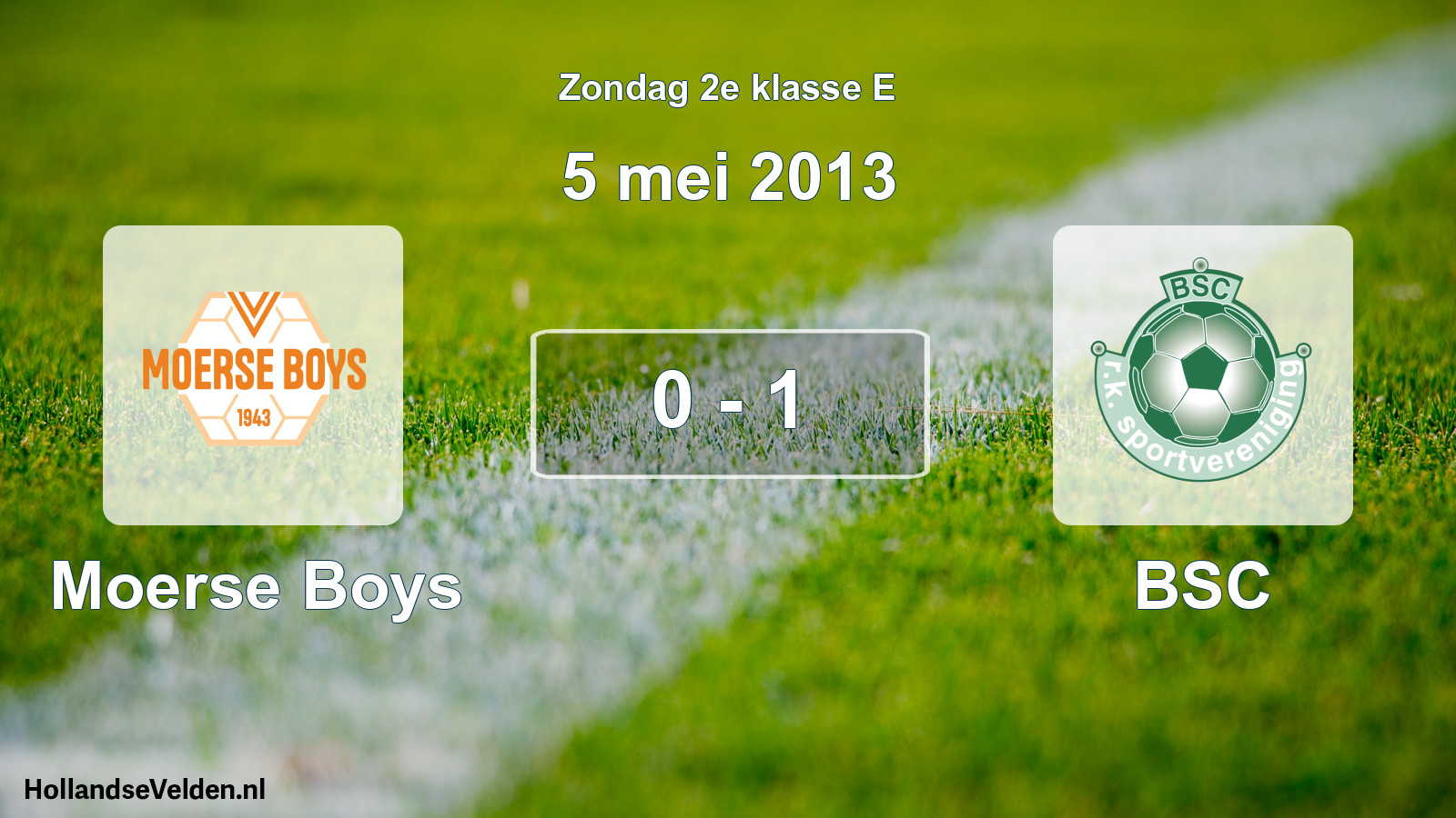Total number of matches played: Moerse Boys - BSC 0 - 1 (5 May 2013)