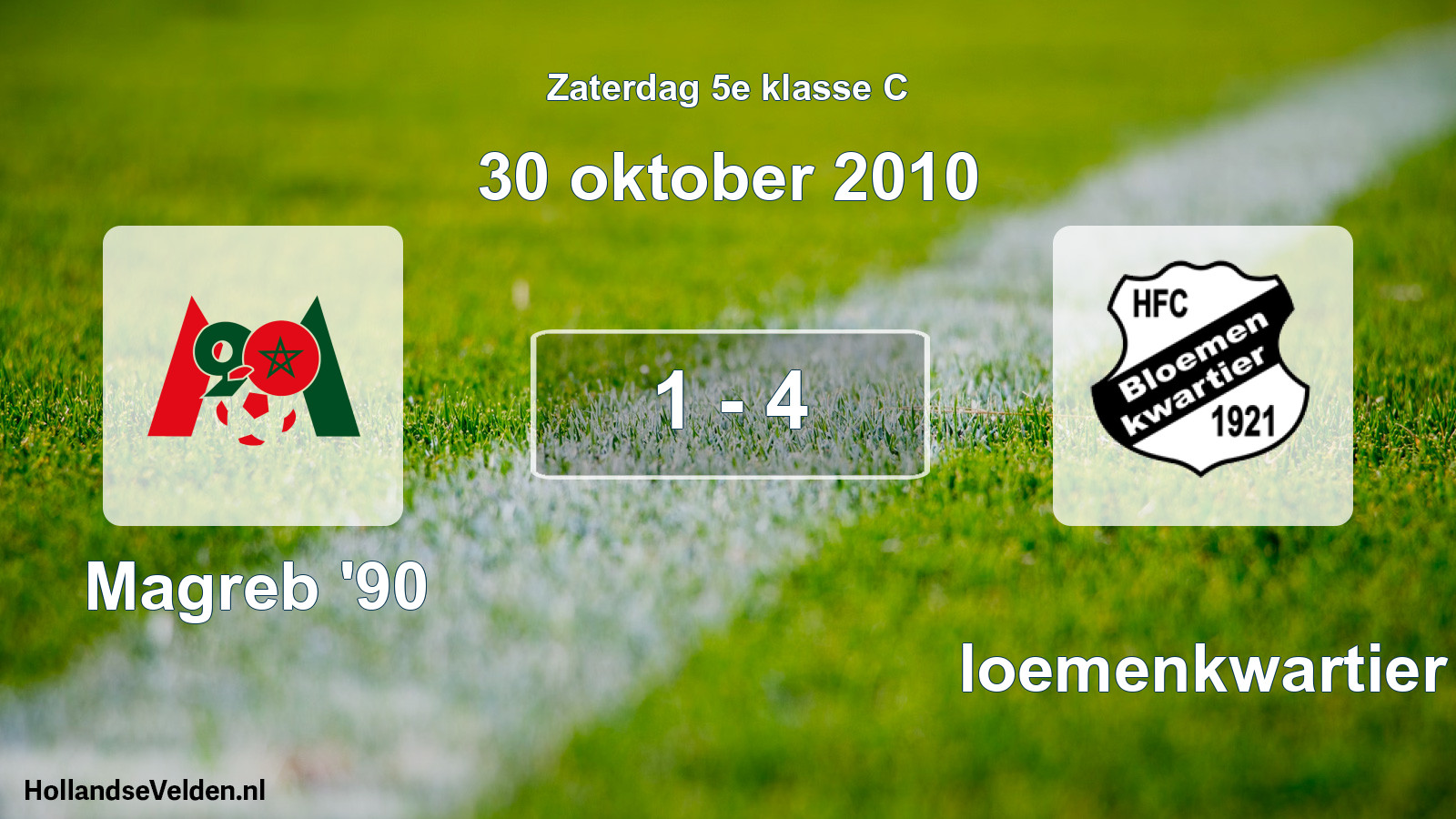 Total number of matches played: Magreb '90 - Bloemenkwartier 1 - 4 (30 October 2010)