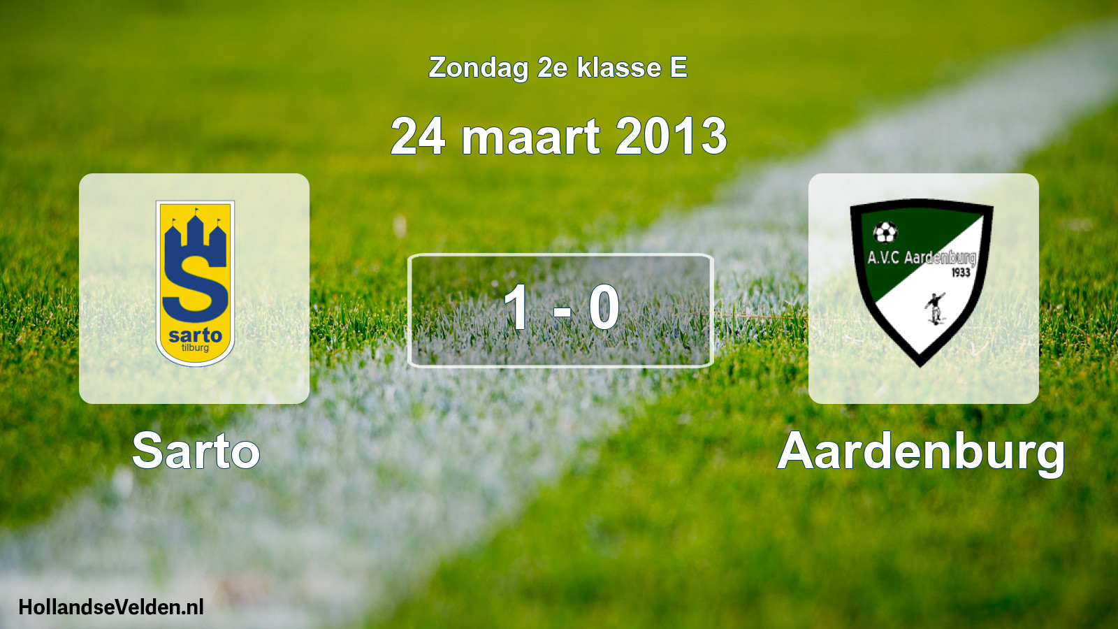 Total number of matches played: Sarto - Aardenburg 1 - 0 (24 March 2013)
