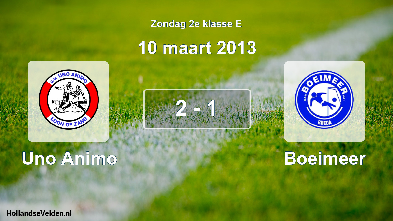 Total number of matches played: Uno Animo - Boeimeer 2 - 1 (10 March 2013)