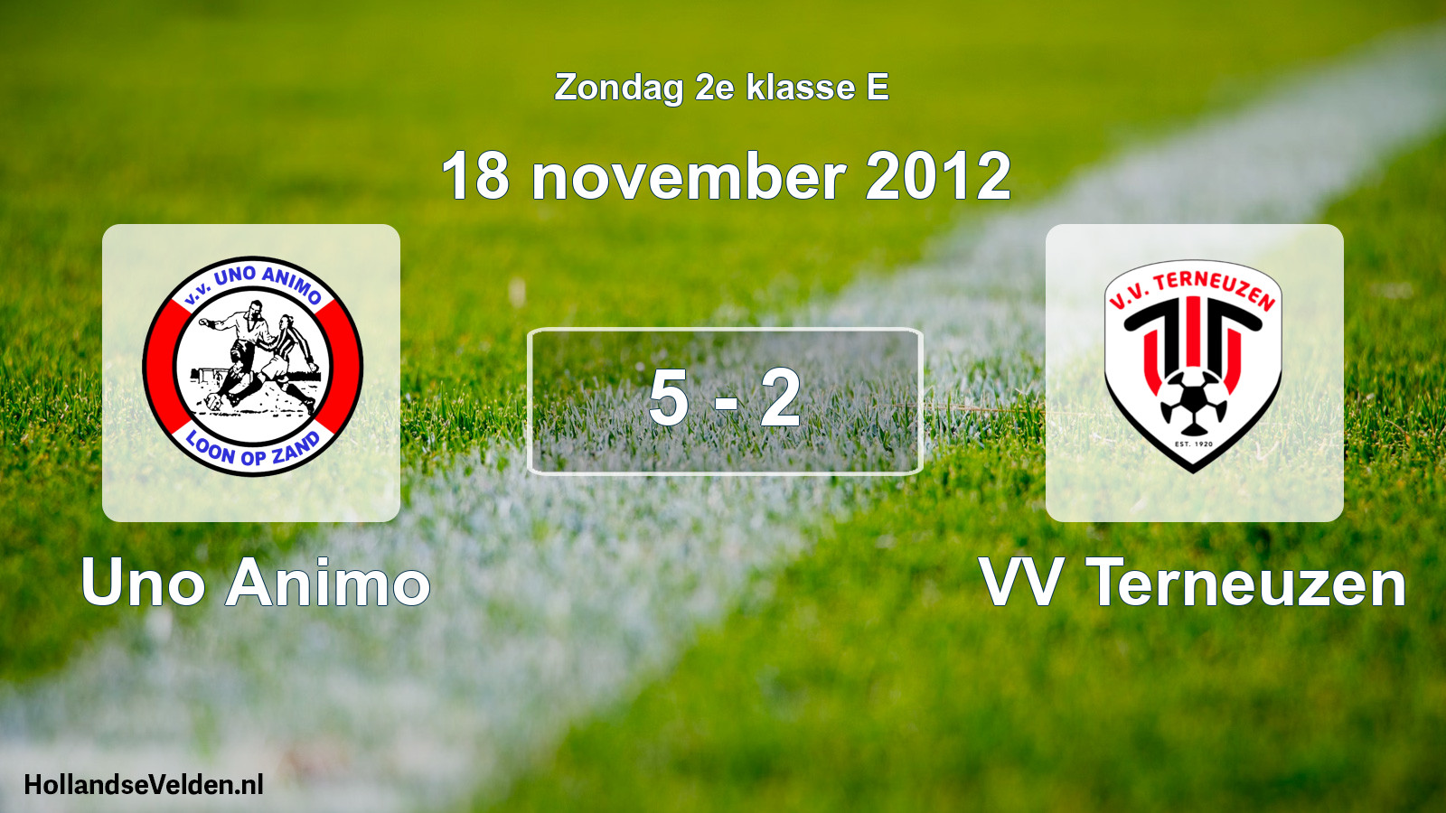 Total number of matches played: Uno Animo - VV Terneuzen 5 - 2 (18 November 2012)