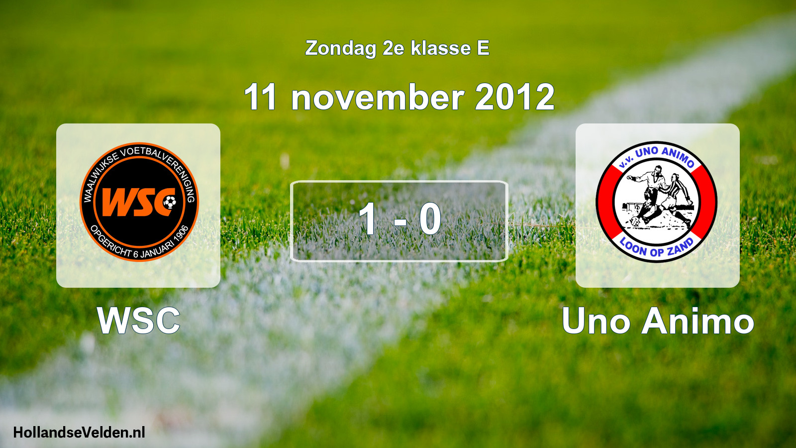 Total number of matches played: WSC - Uno Animo 1 - 0 (11 November 2012)