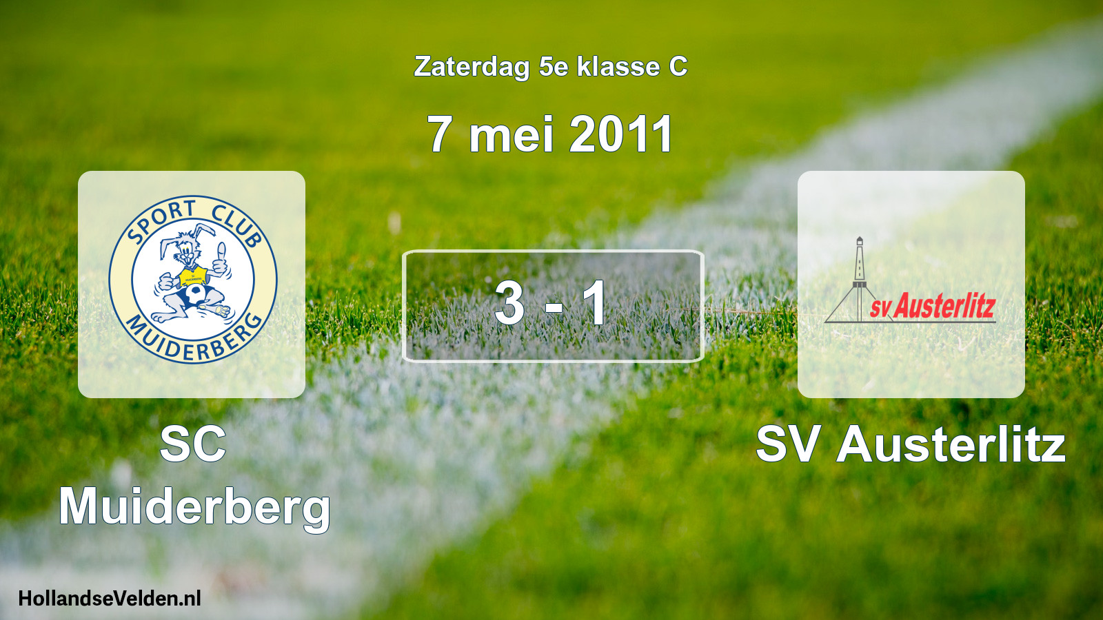 Total number of matches played: SC Muiderberg - SV Austerlitz 3 - 1 (7 May 2011)