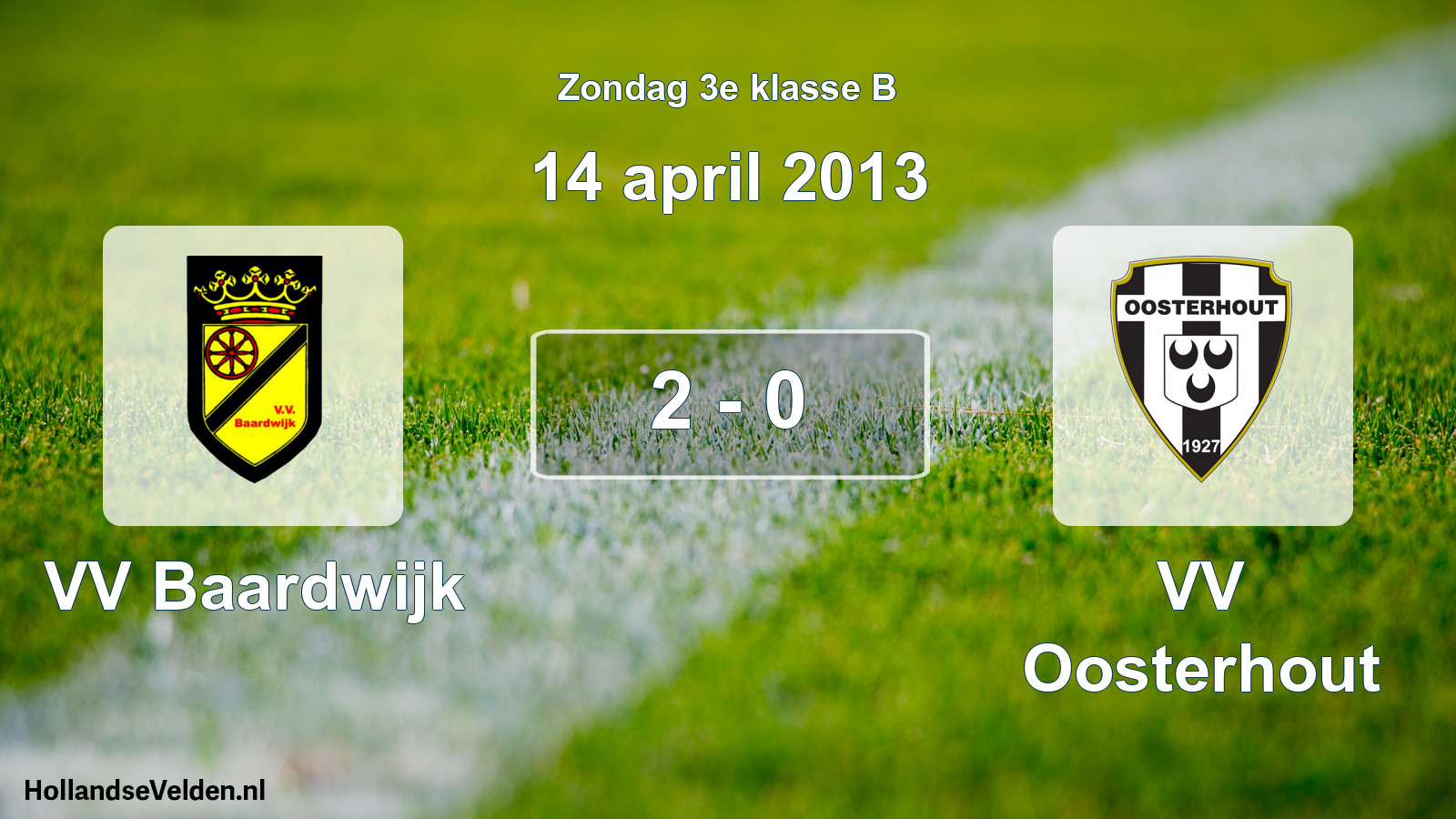 Total number of matches played: VV Baardwijk - VV Oosterhout 2 - 0 (14 April 2013)