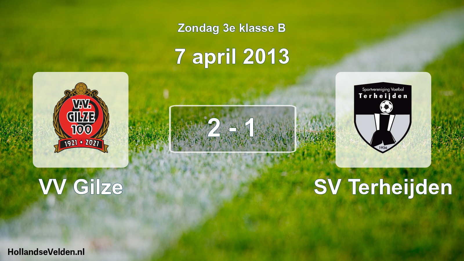Total number of matches played: VV Gilze - SV Terheijden 2 - 1 (7 April 2013)