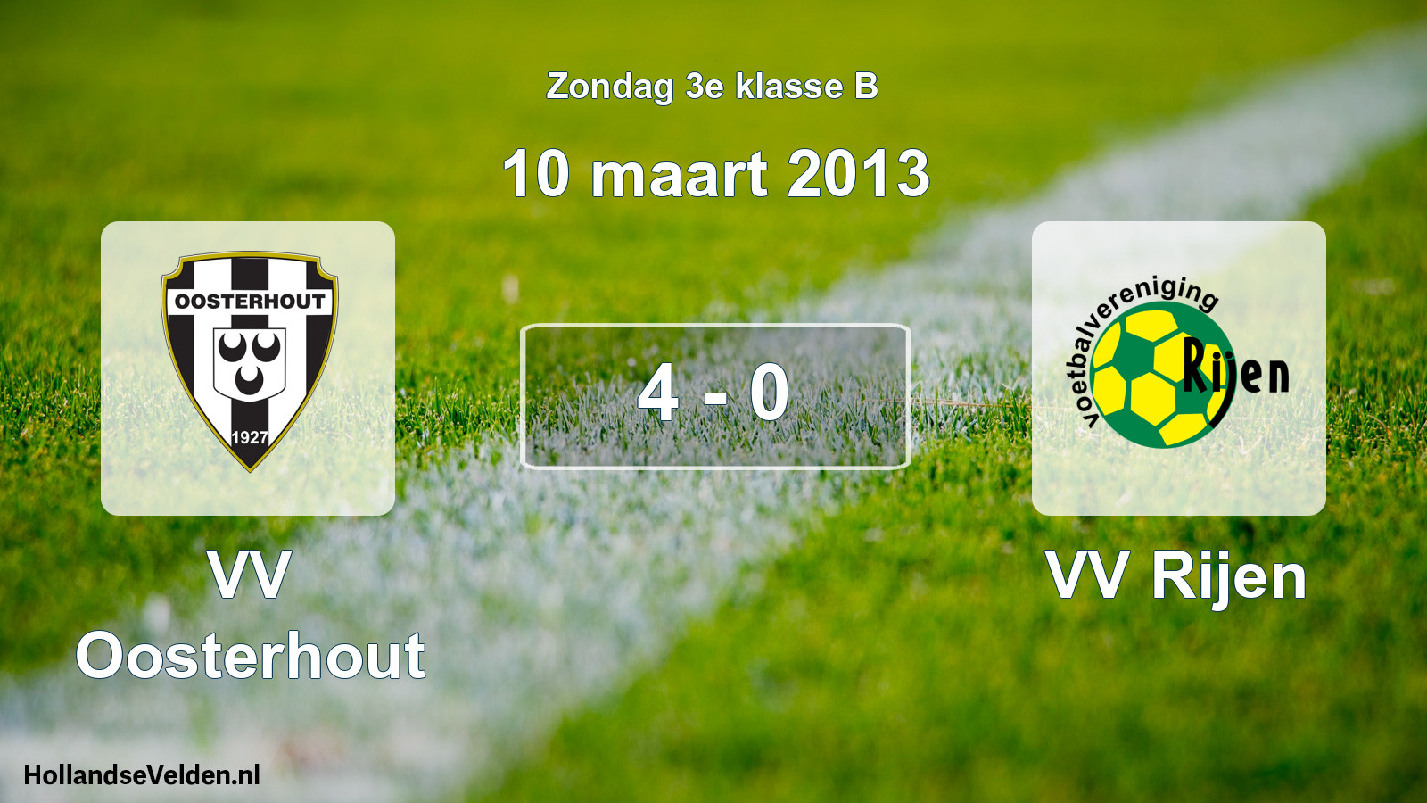 Total number of matches played: VV Oosterhout - VV Rijen 4 - 0 (10 March 2013)