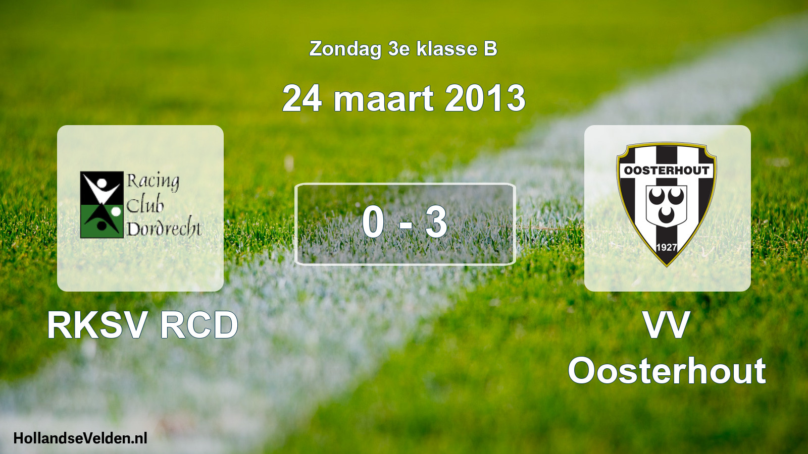 Total number of matches played: RKSV RCD - VV Oosterhout 0 - 3 (24 March 2013)