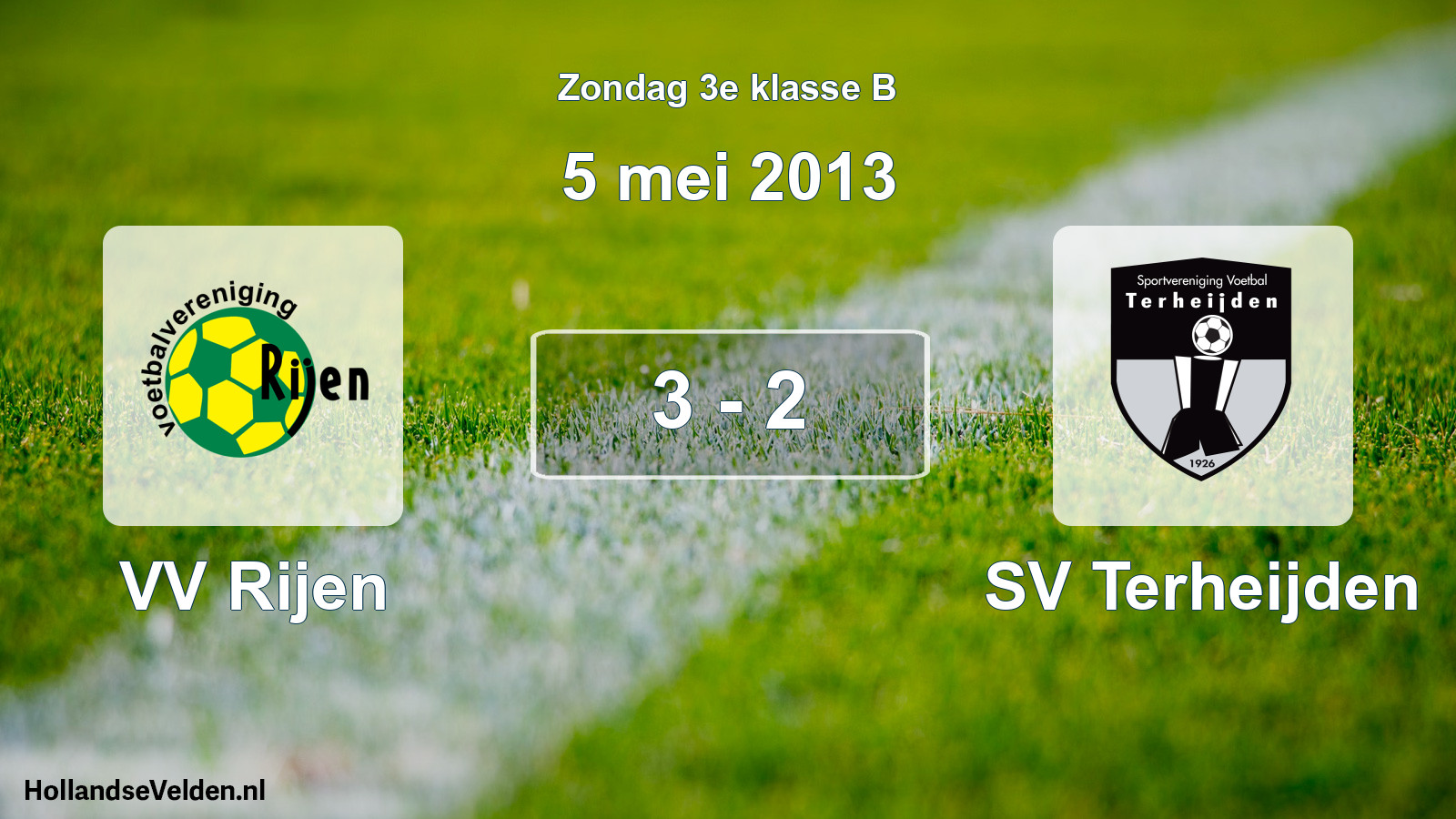 Total number of matches played: VV Rijen - SV Terheijden 3 - 2 (5 May 2013)