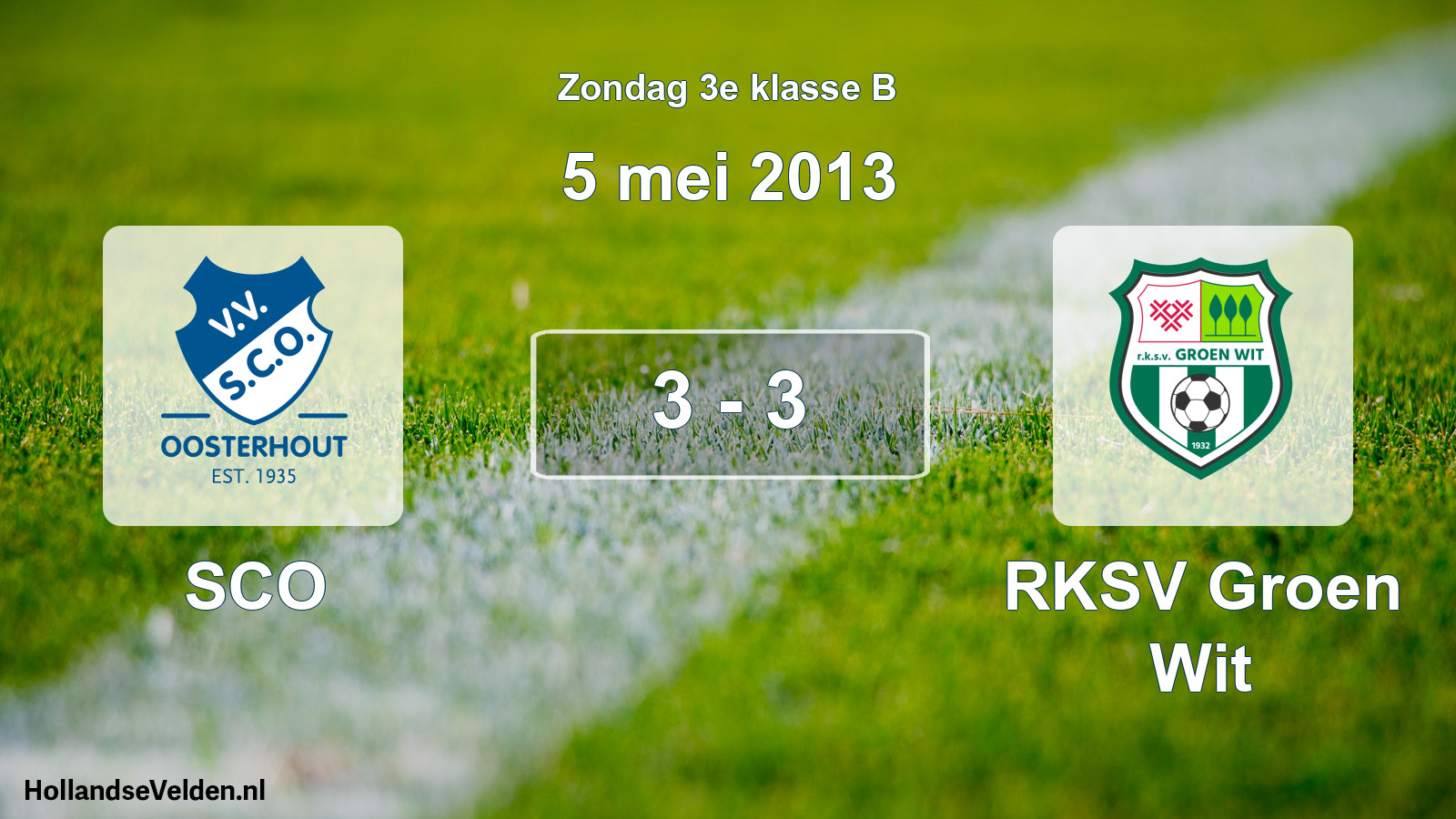 Total number of matches played: SCO - RKSV Groen Wit 3 - 3 (5 May 2013)