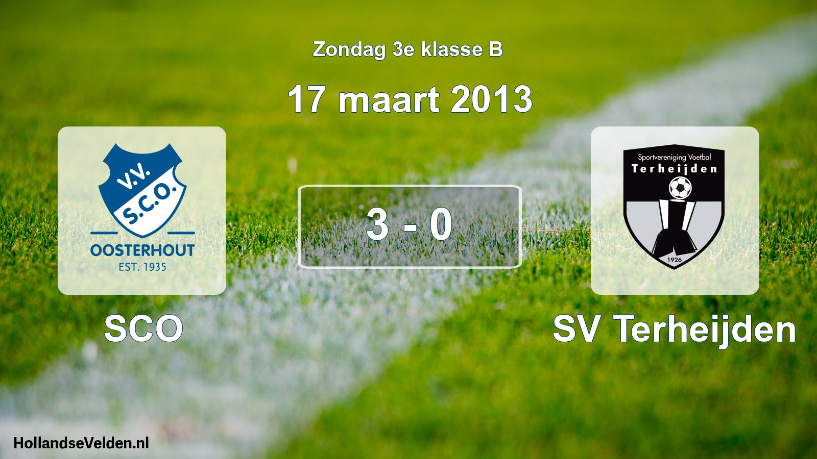 Total number of matches played: SCO - SV Terheijden 3 - 0 (17 March 2013)