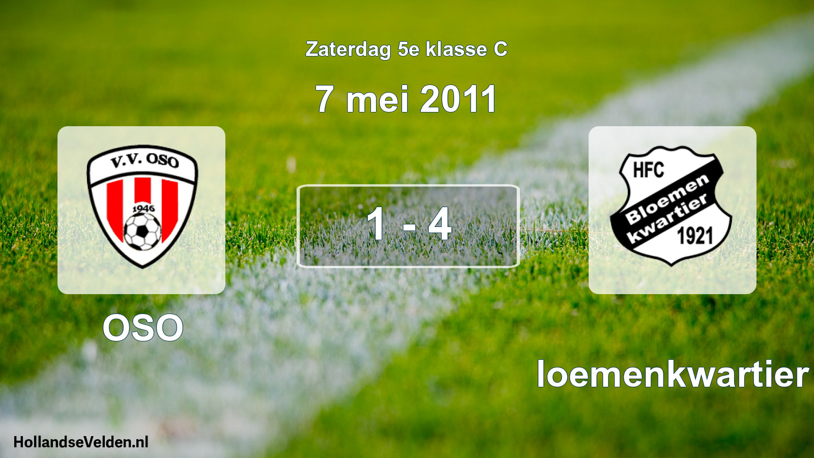 Total number of matches played: OSO - Bloemenkwartier 1 - 4 (7 May 2011)