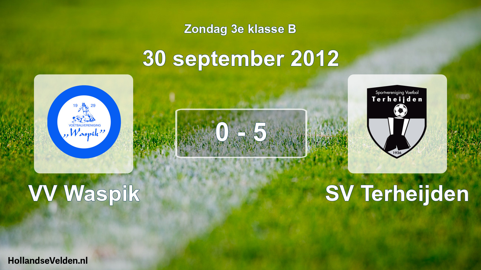 Total number of matches played: VV Waspik - SV Terheijden 0 - 5 (30 September 2012)