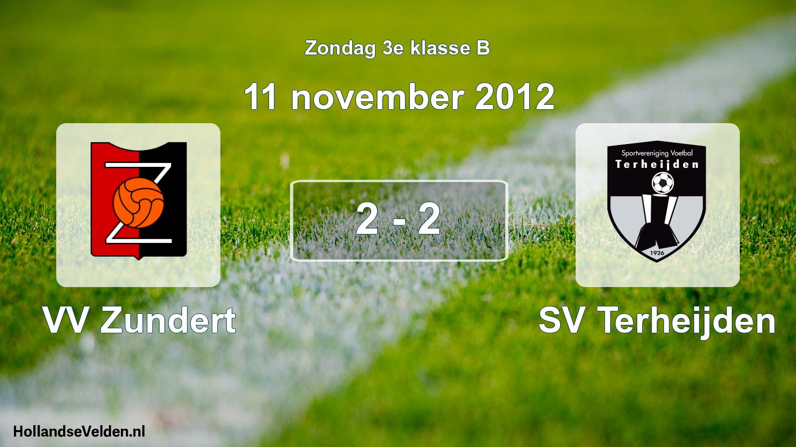 Total number of matches played: VV Zundert - SV Terheijden 2 - 2 (11 November 2012)