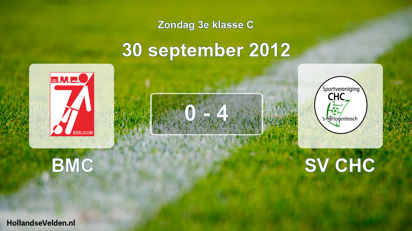 Total number of matches played: BMC - SV CHC 0 - 4 (30 September 2012)