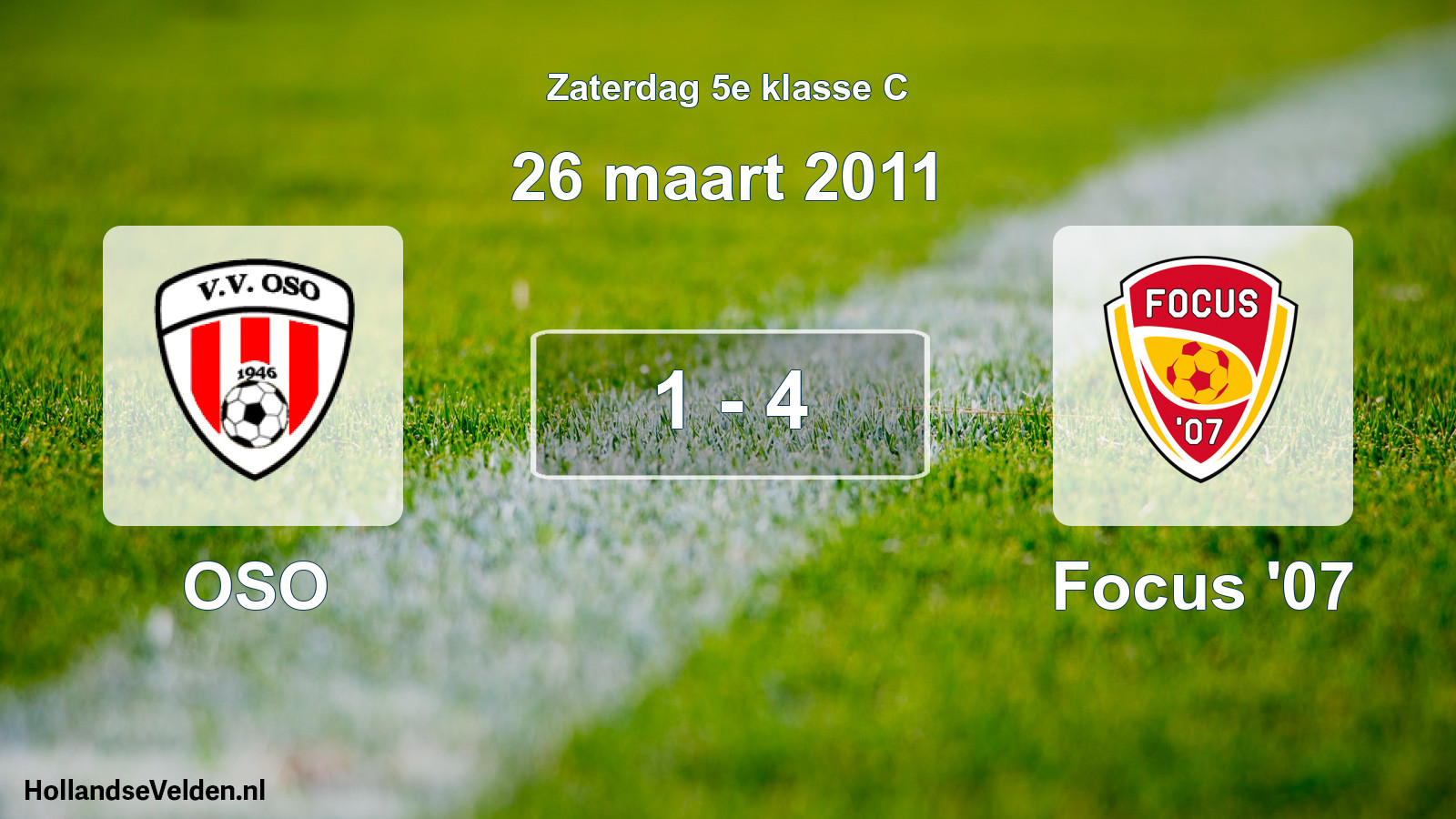 Total number of matches played: OSO - Focus '07 1 - 4 (26 March 2011)