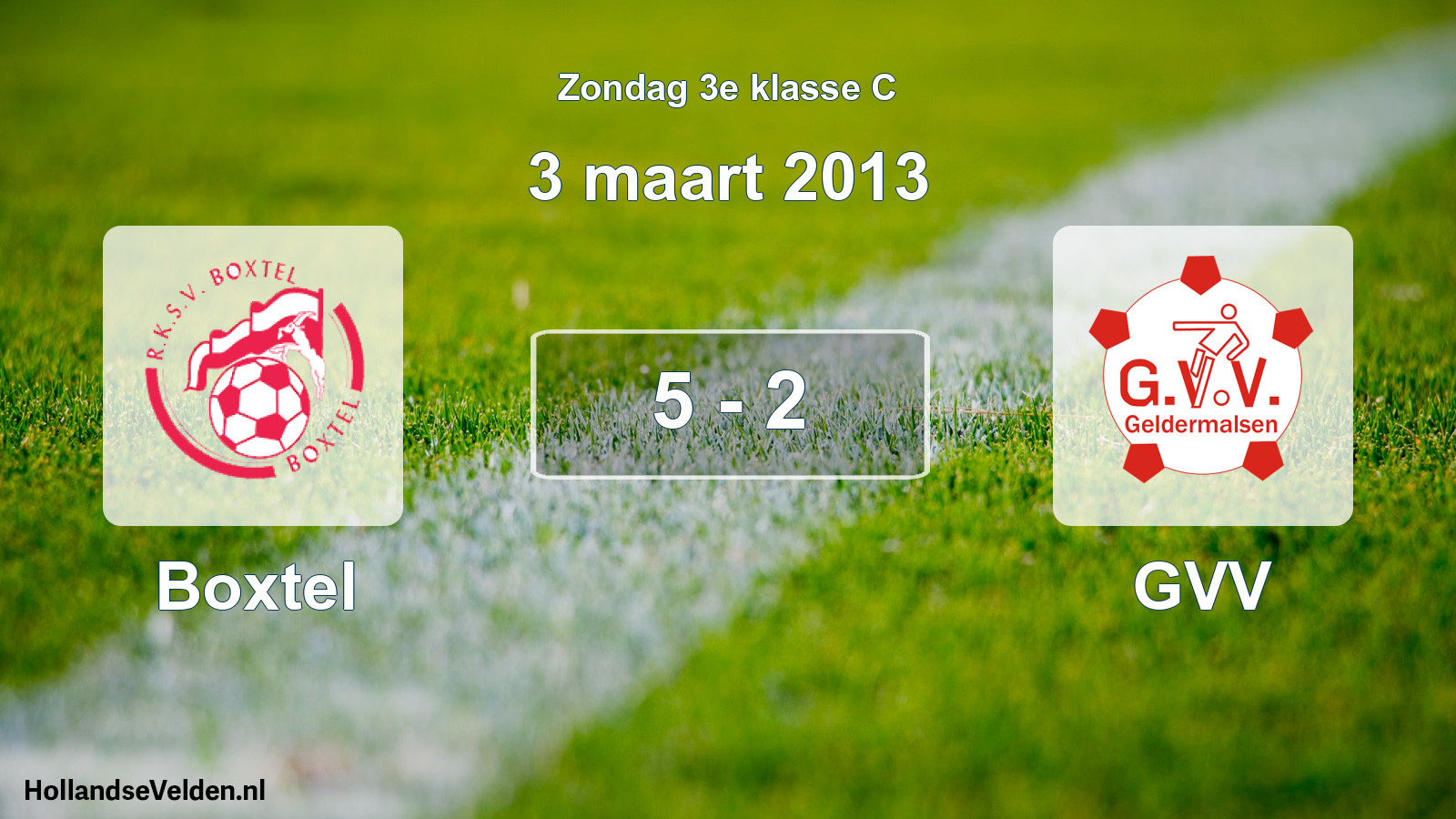 Total number of matches played: Boxtel - GVV 5 - 2 (3 March 2013)