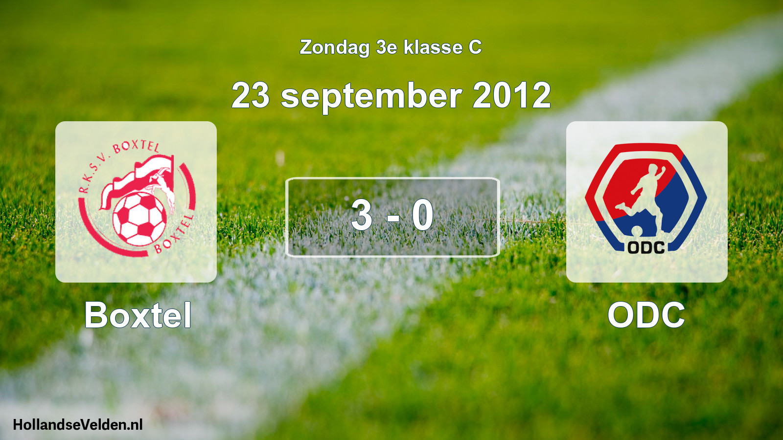 Total number of matches played: Boxtel - ODC 3 - 0 (23 September 2012)