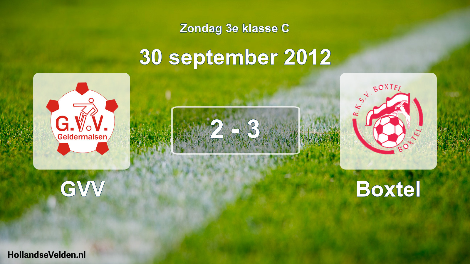 Total number of matches played: GVV - Boxtel 2 - 3 (30 September 2012)