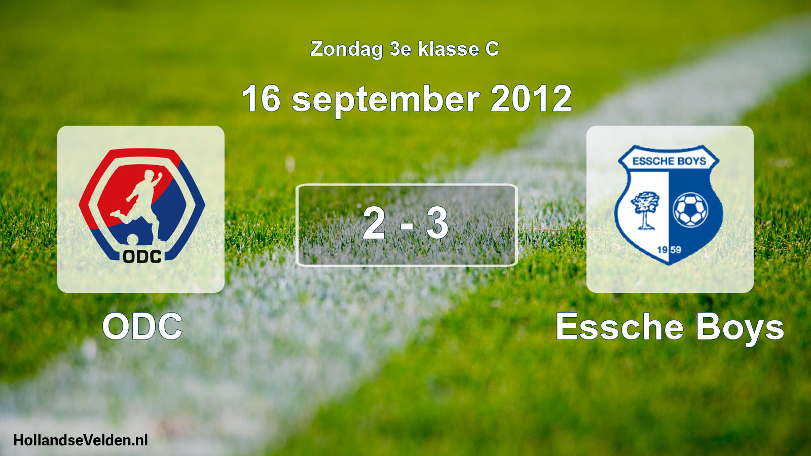 Total number of matches played: ODC - Essche Boys 2 - 3 (16 September 2012)