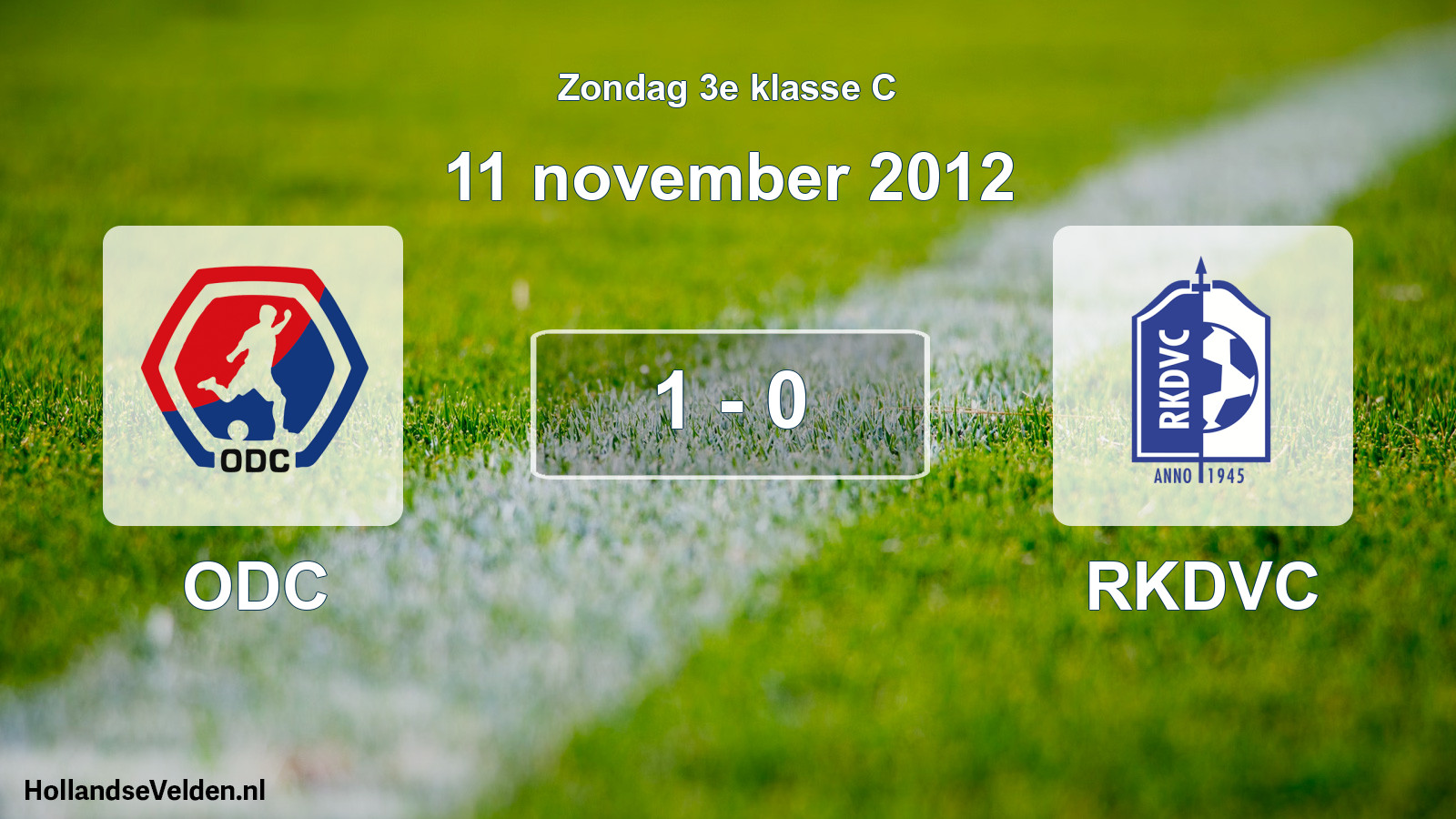 Total number of matches played: ODC - RKDVC 1 - 0 (11 November 2012)