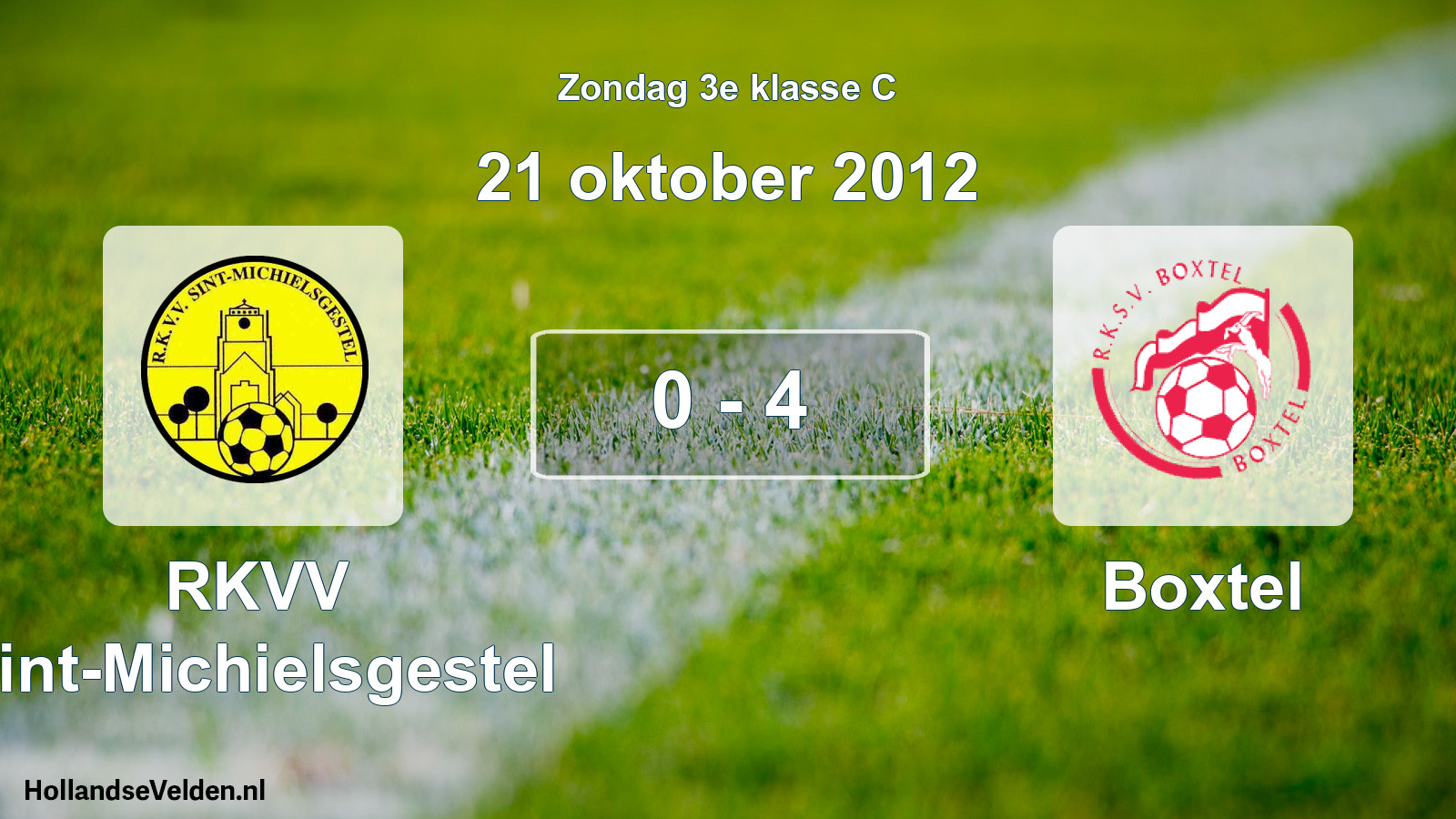 Total number of matches played: RKVV Sint-Michielsgestel - Boxtel 0 - 4 (21 October 2012)