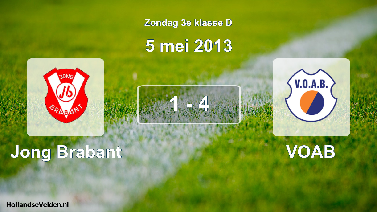 Total number of matches played: Jong Brabant - VOAB 1 - 4 (5 May 2013)