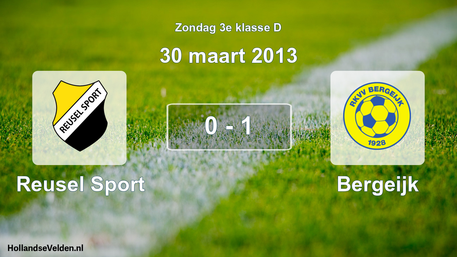 Total number of matches played: Reusel Sport - Bergeijk 0 - 1 (30 March 2013)